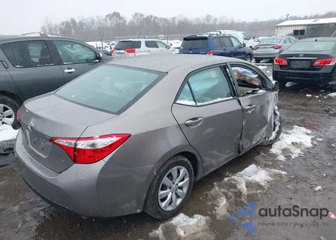 2016 Toyota Corolla Le from USA, damaged, VIN 2T1BURHEXGC549898